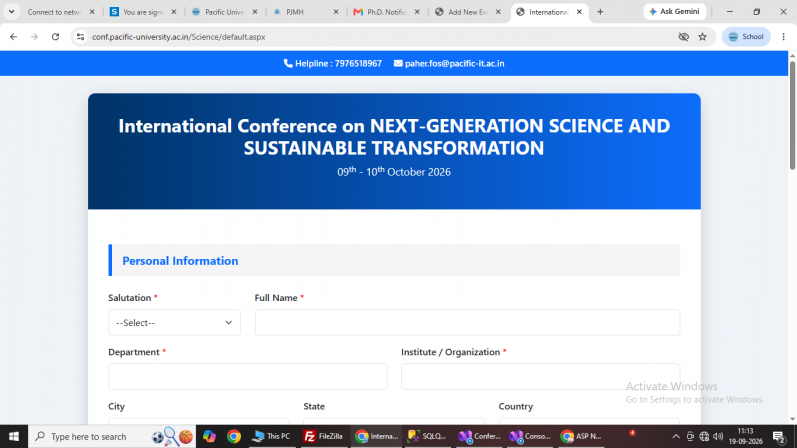 International Conference on NEXT-GENERATION SCIENCE AND SUSTAINABLE TRANSFORMATION